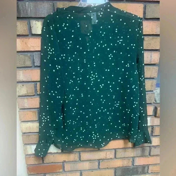 H&M Women’s Ruffled Polka Dot Blouse - Picture 2 of 3